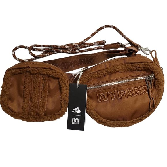 IVY PARK Handbags - Ivy Park x Adidas Brown Sherpa Convertible Waist Belt Bag Unisex NWT Beyonce
